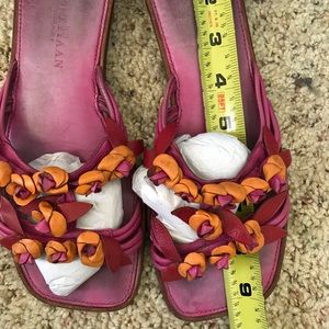 Cole Haan pink and Orange floral sandals